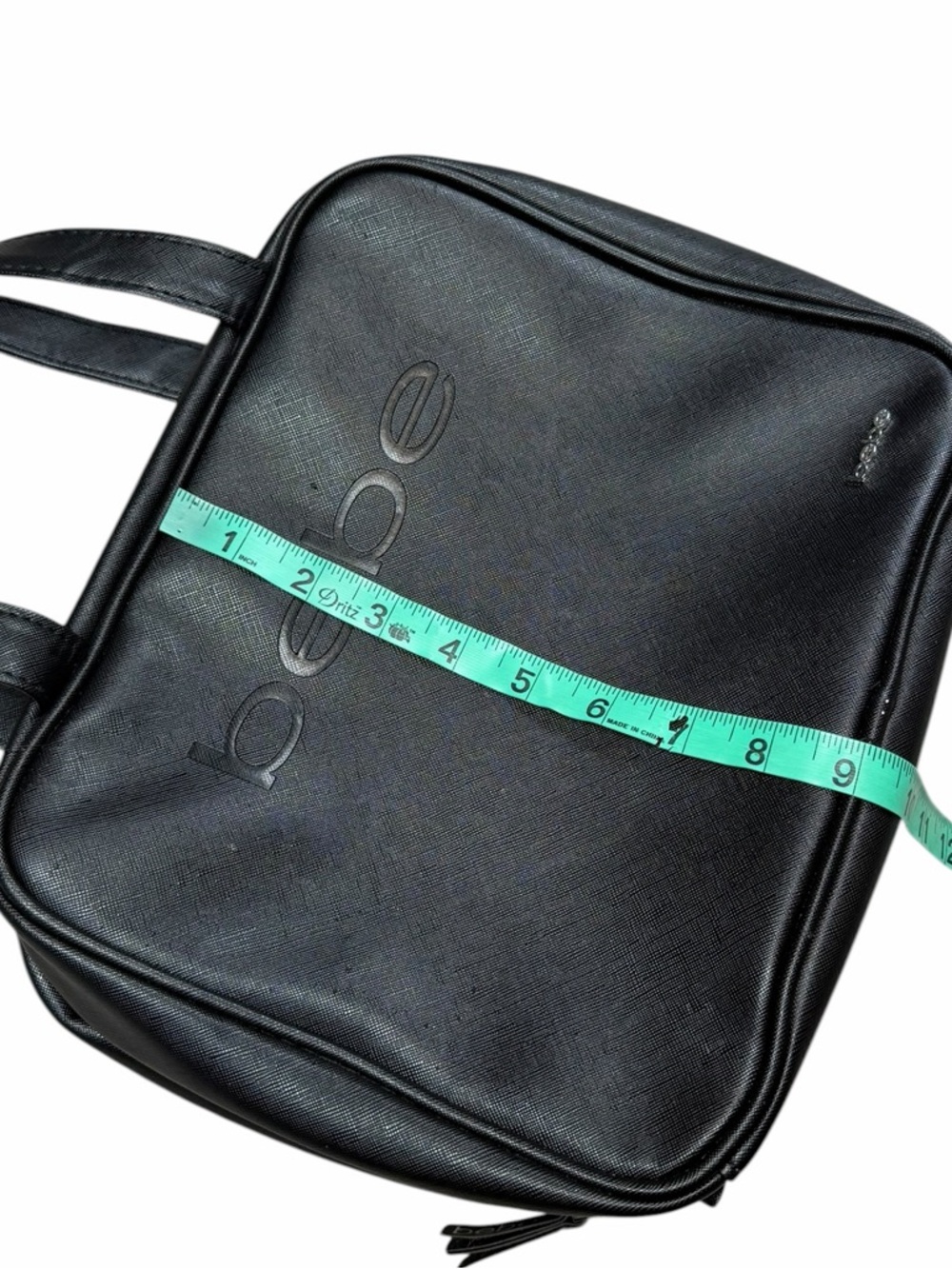 Bebe Black Faux Leather Travel Toiletry Bag/Cosmetic Bag - Picture 9 of 11